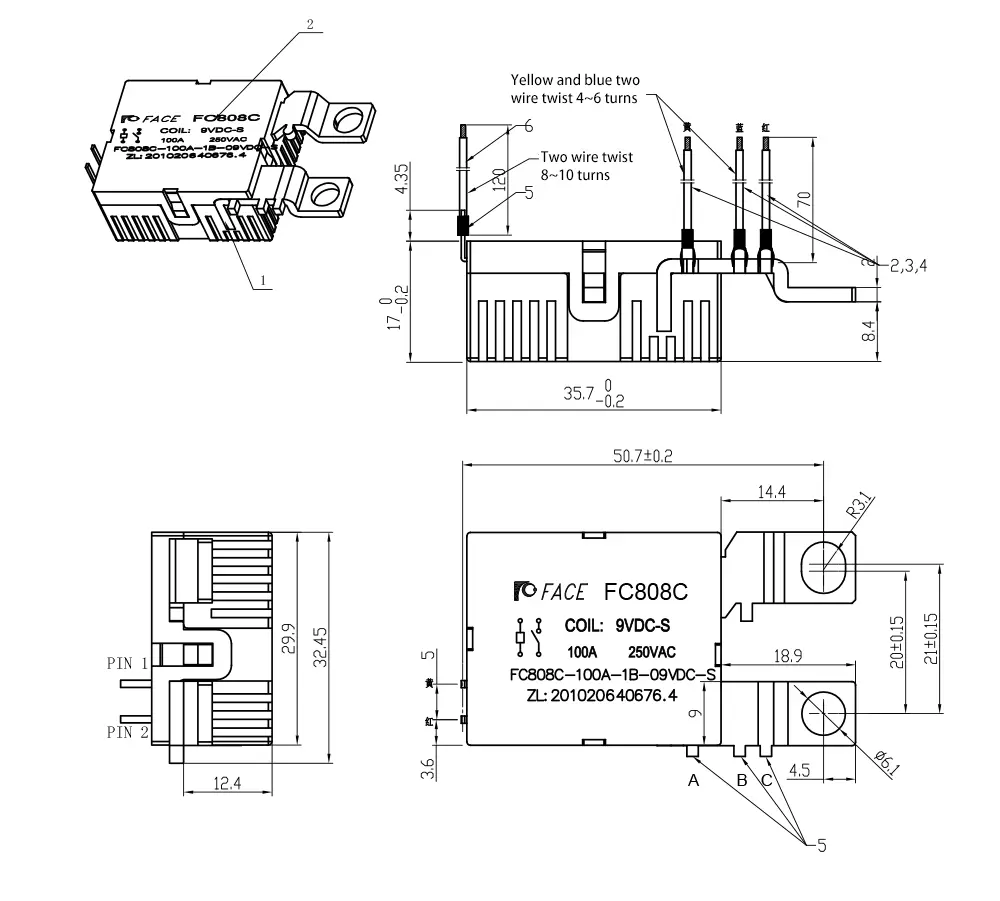 Car Battery Control 100A Latching Relay